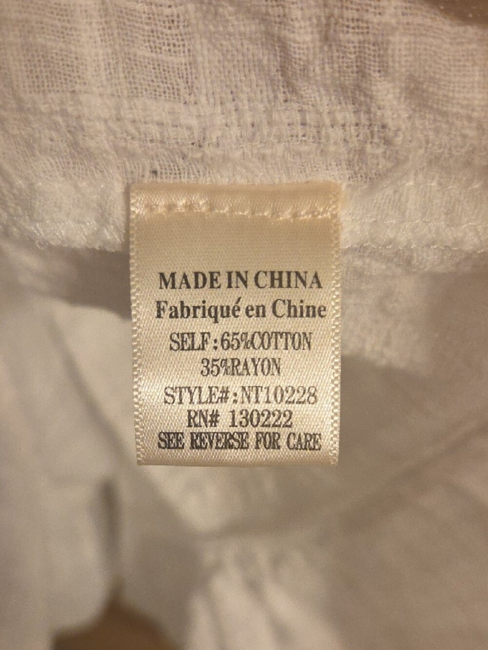 Women’s White Tie-Shoulder Gauze Tank Top - Picture 4 of 4